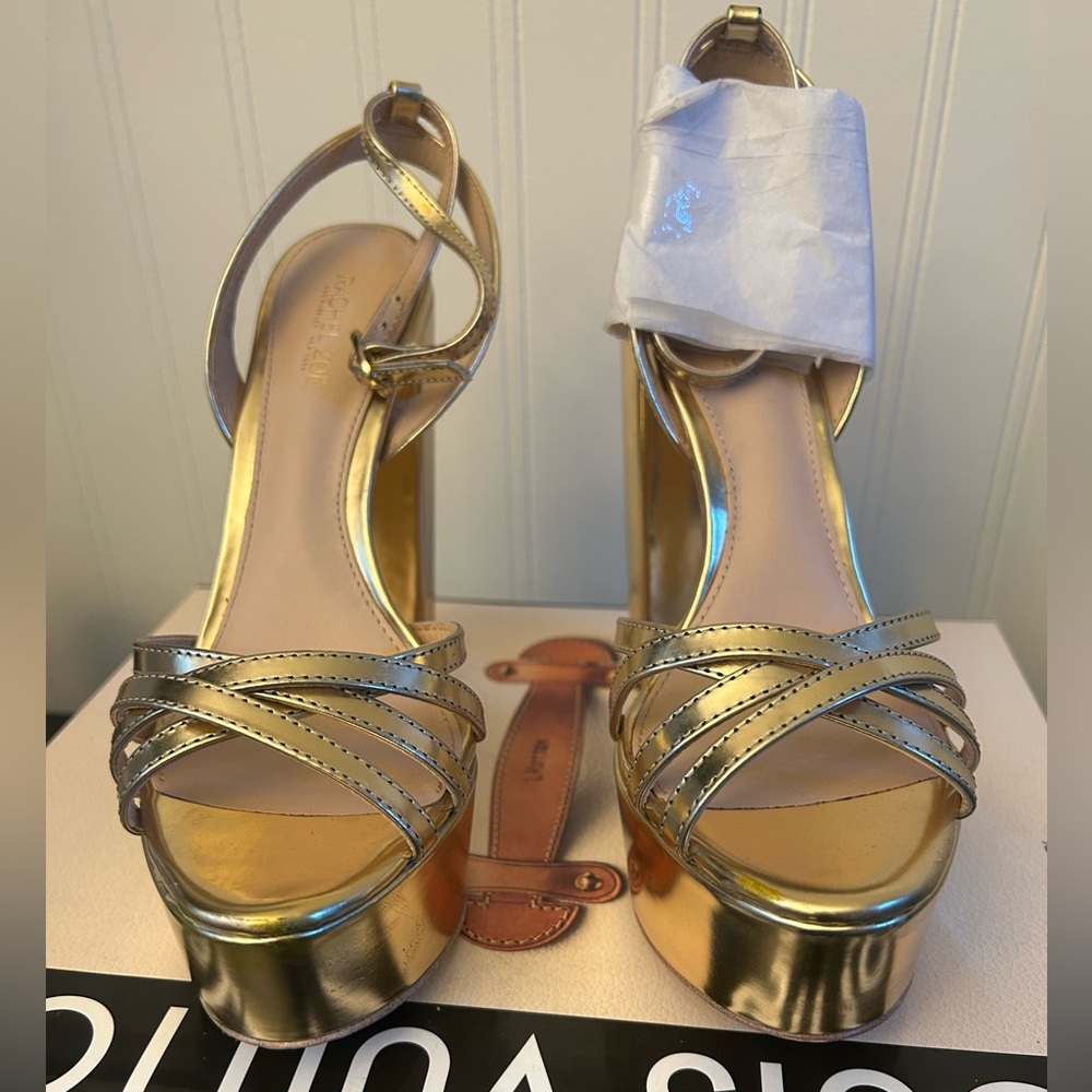 Rachel zoe metallic Gold Platform Heels - Picture 8 of 16
